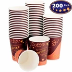 200 Pack Disposable 12 Oz Paper Coffee Cups Set Cafe Design By Avant Grub. Fixed Price $32.14.