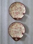2 Temp-tations By Tara Red Floral Lace Hand Painted Spoon Rest Soup Mug Plates. Fixed Price $7.77.