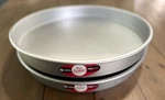 Set Of 2 Large Fat Daddio's Anodized Aluminum Round Cake Pans 16 X Inch Silver. Fixed Price $29.99.