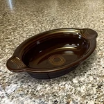 Homer Laughlin Fiesta Open Individual Casserole Dish Retired Chocolate Brown. Fixed Price $15.00.