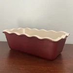 Emile Henry Bread Loaf Bakeware Burgundy Scalloped Rim 61.64 1002. Fixed Price $29.99.
