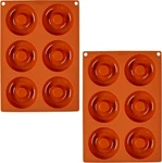 Non-stick Food-grade Silicone Donut Pans, Baking Set Of 2. Fixed Price $24.99.
