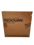Vintage New Anchor Hocking Ovenware Baking Muffin Pan PM447-T1 Microware Nib. Fixed Price $24.99.