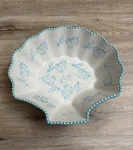 Temptations Floral Lace Blue White Ceramic Serving Bowl Hand Painted. Fixed Price $20.00.