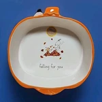 Peanuts Snoopy "falling For You Oven Dish Pumpkin Rae Dunn 10 Across 2IN High. Fixed Price $34.95.
