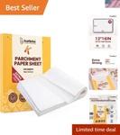 Kosher Certified 200 Sheets Heavy-duty Baking Parchment Paper 12X16 Size. Fixed Price $40.49.
