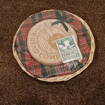 Sealed Santa's Bread Company Round Terracotta Stone Warmer Basket Christmas. Fixed Price $29.99.