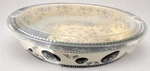 Temptations Tara Cobalt Blue Floral Lace Baker Casserole Dish 3 Qt W Lid. Fixed Price $35.00.