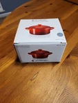 Le Creuset Mini Round Cocotte Sea Salt 8 Oz. New Box - Light Grey/blue. Fixed Price $30.00.