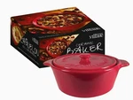 Gourmet Du Village, French Ceramic Brie Baker With Lid, Red, New In Box. Fixed Price $45.00.