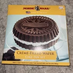 Nordic Ware Creme-filled Wafer Pan Set Sandwich Cookie Cake Made In Usa W/box. Fixed Price $16.00.