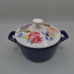 Pioneer Woman Floral Blue Mini Casserole Dish W/ Lid Celia Stoneware 8.7OZ. Fixed Price $15.00.