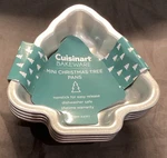 4 Cuisinart Bakeware Mini Christmas Tree Muffin/cake Pans Labels Unused. Fixed Price $18.00.