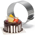 Adjustable Round Stainless Steel Cake Mousse Mold Ring Pastry Baking Tool 6"-12". Fixed Price $12.95.