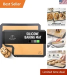 Revolutionize Your Baking With 2-PACK Silicone Non-stick Mats 16.5 11.6 Set. Fixed Price $20.99.