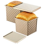 2 Pack Square Loaf Pans With Lid, Mini Nonstick Sandwich Bread Carbo.... Fixed Price $29.92.