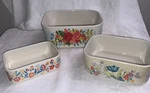 The Pioneer Woman Floral 3-PIECE Nesting Casserole Baking Dish Bakeware. Fixed Price $34.99.
