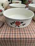 Beautiful Vintage Hall Red Poppy French Baker. Fixed Price $15.00.