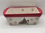 Temptations Mini Loaf Pan Holiday Christmas Tree Red And White 12OZ. Fixed Price $10.00.