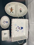 Lot Of 4 Temptations Oven Table By Tara Holiday-themed Ceramic Dishes. Fixed Price $24.67.