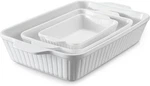 Casserole Dishes For Oven, Baking Set, Ceramic Bakeware Sets Of 3, Lasagn. Fixed Price $65.16.