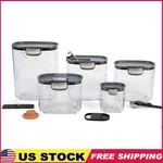 Airtight Storage Containers Baking Essentials W/ Magnetic Tools & Clear Design. Fixed Price $78.18.