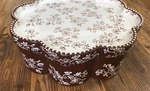 Temptations By Tara Brown Floral Lace 1.5 Qt Bakeware Quiche Tray Set With Lid. Fixed Price $37.99.