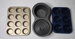 Wilton Tart + 2 Muffin Cupcake Pans Set Lot Of 3 Nonstick Bakeware. Fixed Price $29.66.