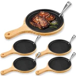 Mimorou Sets Cast Iron Fajita Plate 9.45'' Pan With Wooden.... Fixed Price $107.67.