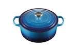 Creuset Signature Enamelled Cast Iron Casserole Dish With Lid - Azure. Fixed Price $222.38.