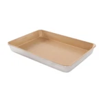 Nordic Ware Naturals Nonstick High Sided Sheetcake Pan. Fixed Price $31.00.