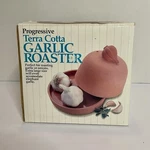 Progressive Terra Cotta Garlic Roaster Clay Baker Open Box. Fixed Price $14.99.