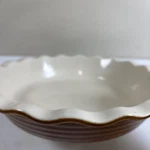 Emile Henry Scalloped Cinnamon Baking Pie Dish 10" France 31-66 Ceramic Ribbed. Fixed Price $22.97.