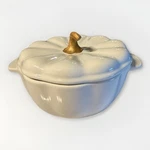 Pioneer Woman Mini Pumpkin Cocottes Ceramic Casserole Dish Linen 13.5 Oz. Fixed Price $19.00.