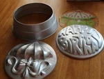 Wilton: Multi-ring Pan #502-259 Shower Surprise 2105-5702 Happy B-day 2105-6121. Fixed Price $9.49.