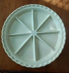 Chantal 11" Ceramic Pie Serving Dish Plate 93KA-2383 Sectional Divided Safe. Fixed Price $13.99.