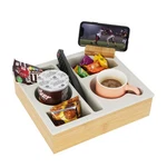 Couch Cup Holder Tray, Handy Silicone Bamboo Caddy With Rotatable Phone.... Fixed Price $47.97.