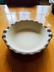 Pampered Chef Stoneware Gray Deep Dish Pie Plate #1447 Retired. Fixed Price $34.95.