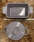 Minimalist Baking Dishes - Set Of 2 (lavender/light Blue) For Oven. Fixed Price $16.00.