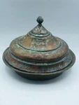 Antique Handmade Covered Bowl Copper Gorgeous Patina Old. Fixed Price $49.99.
