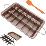 Wsnb Brownie Pan, 18 Pre-slicer Carbon Steel Baking Pans, Cutter, Bro.... Fixed Price $31.99.
