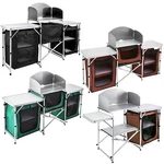 3 Colors Camping Kitchen Table Cabinet Cooking Storage Rack With/ Zippered Bags. Fixed Price $69.99.