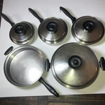 Townecraft Chef 9-PIECE Cookware Set Multi-core Stainless Steel Vintage. Fixed Price $557.77.
