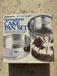 New Vintage Progressive Set Of 3 Springform Cake Pans Sizes 8 9 & 10. Fixed Price $10.99.
