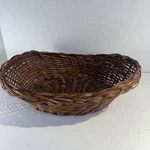 Vtg Rustic Brown Bread Basket 11 X8 X3 Harvest Fall French Country Oval Cottage. Fixed Price $34.99.