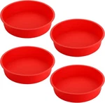 Bekith 4 Pack 9" Round Silicone Cake Pans - Molds For Baking, Quick Rel. Fixed Price $22.16.