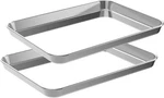 Half Sheet Pan Of 2, Cekee Stainless Steel Baking 18 Inch, Silver. Fixed Price $33.31.