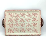 Temptations Red Floral Lace Baking Sheet 13X9 Rectangular Serving Tray Platter. Fixed Price $28.99.