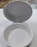 Martha Stewart Stoneware Round 9 Pie Dish Set Of 2 With Scalloped Edges -. Fixed Price $49.93.