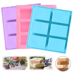 6 Cavities Rectangle Soap Mold Silicone Mould Tray For Homemade Craft Diy Tools. Fixed Price $7.96.